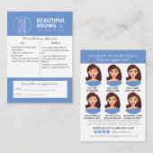 マイクロブレーディング・アフターケアの手順とアポイントメント 名刺 (正面/裏面)