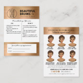 マイクロブレーディング・アフターケアの手順とアポイントメント 名刺 (正面/裏面)