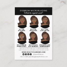 マイクロブレーディング・アフターケアの手順とアポイントメント  名刺