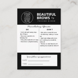 マイクロブレーディング・アフターケアの手順とアポイントメント  名刺