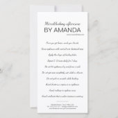 マイクロブレードのアフターシンプルケアのホワイトインストラクション サンキューカード (正面)