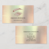 マイクロブレードの眉メイクアップアイバラ銅 名刺 (正面/裏面)