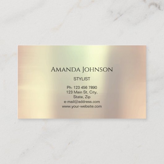 マイクロブレードの眉メイクアップアイバラ銅 名刺 (裏面)