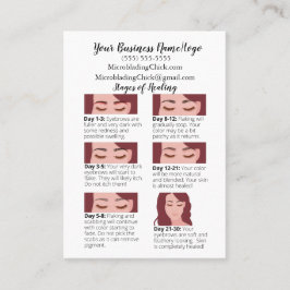 マイクロブレードステージの修復とアフターケア 名刺