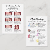 マイクロブレードステージの修復とアフターケア 名刺 (正面/裏面)