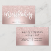 マイクロブレードバラ金ゴールドグラデーショングリッター金属箔 名刺 (正面/裏面)