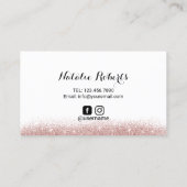 マイクロブレードバラ金ゴールドグリッターエレガントタイポグラフィ 名刺 (裏面)