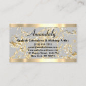 マイクロブレードメイクアップまつげ延長金ゴールドグレー 名刺 (裏面)