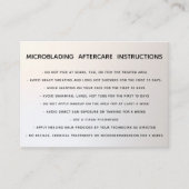 マイクロブレード事業のアフターケアの指示C 名刺 (正面)