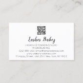 マイクロブレード化粧まつ毛エクステンションQRコードホワイト 名刺 (裏面)