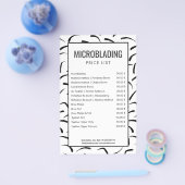 マイクロブレード眉の形タトゥー価格リストフライヤー チラシ (シングル)