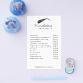 マイクロブレード眉の形タトゥー価格リストフライヤー チラシ (シングル)