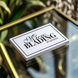 マイクロブレード眉毛パーマネントメイクアップ縁どブラック 名刺