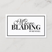 マイクロブレード眉毛パーマネントメイクアップ縁どブラック 名刺 (正面)