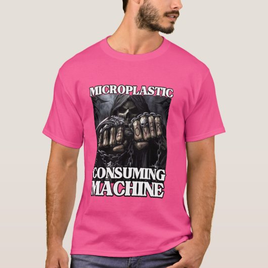 マイクロプラスチック消おもしろい費機エッジ懸命Ske Tシャツ (正面)