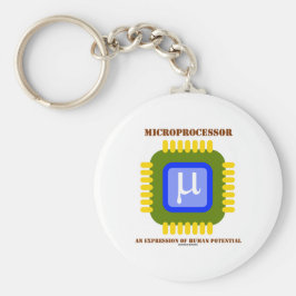 マイクロプロセッサと人間の電位の発現 キーホルダー