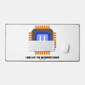 マイクロプロセッサのマイクロチップのユーモアを長生きする デスクマット (キーボード&マウス)