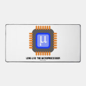 マイクロプロセッサのマイクロチップのユーモアを長生きする デスクマット (正面)