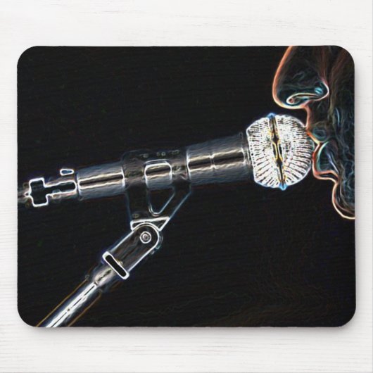 マイクロマイクロフォンの話の話す歌の歌手のmousepad マウスパッド (正面)