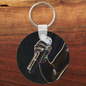 マイクロマイク歌手のキーチェーン キーホルダー (正面)
