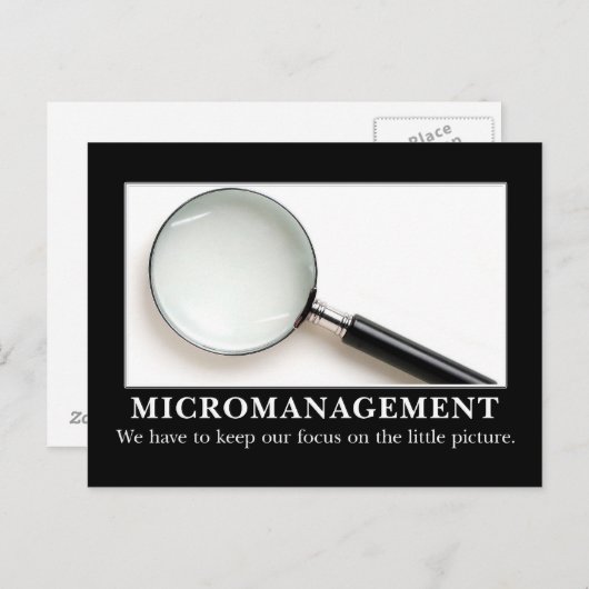 マイクロマネジメントは成功した戦略である ポストカード (正面/裏面)