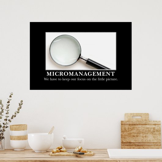 マイクロマネジメントは成功した戦略[XL] ポスター (キッチン)