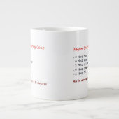 マイクロユニーク波マグカップ(チョコレートケーキレシピ) ジャンボコーヒーマグカップ (正面)