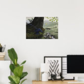 マイクロラプターピシボリープリント ポスター (ホームオフィス)