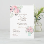 マイクロ庭園の結婚式テーマかわいらしフローラ夏 招待状 (スタンド正面)
