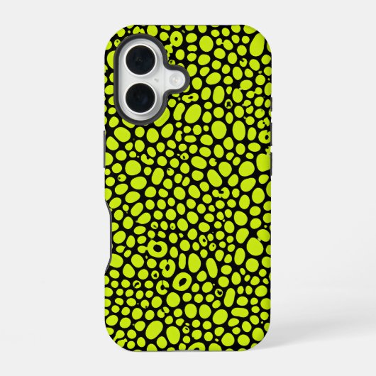 マイクロ有機小石模様 iPhone 16ケース (裏面)