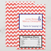 マイクロ波ポップコーンラッパーコーラルネイビーブルーシェブロン (正面/裏面)