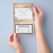 マイクロ波ポップコーンラッパーパープルとグリーンフローラ チラシ (ハンドル)