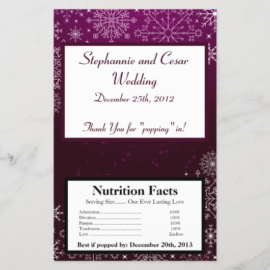 マイクロ波ポップコーンラッパーパープルスターズ/スノーフレーク チラシ (正面)