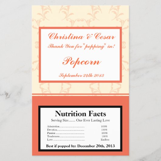 マイクロ波ポップコーンラッパーピンキッシュ/ピーチフォーマルScr チラシ (正面)