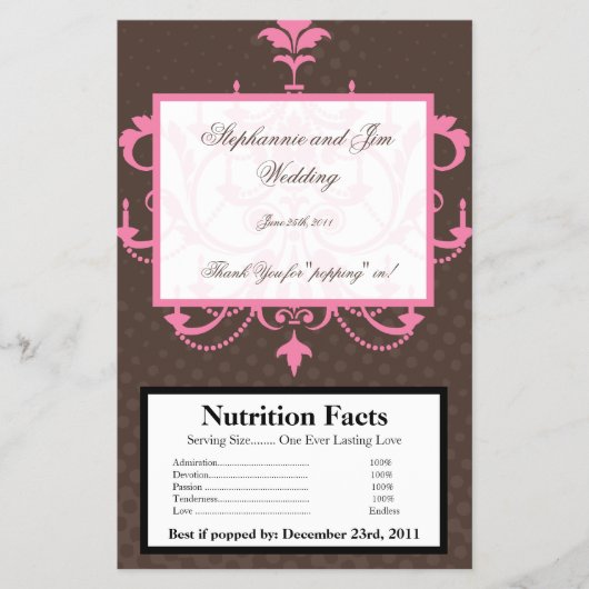 マイクロ波ポップコーンラッパーピンクシャンデリア チラシ (正面)