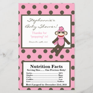 マイクロ波ポップコーンラッパーピンクソックモンキー チラシ