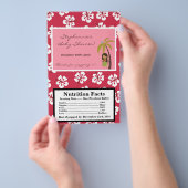 マイクロ波ポップコーンラッパーピンクハワイアンルアウ（ハワイ式宴会）Tropi チラシ (ハンドル)