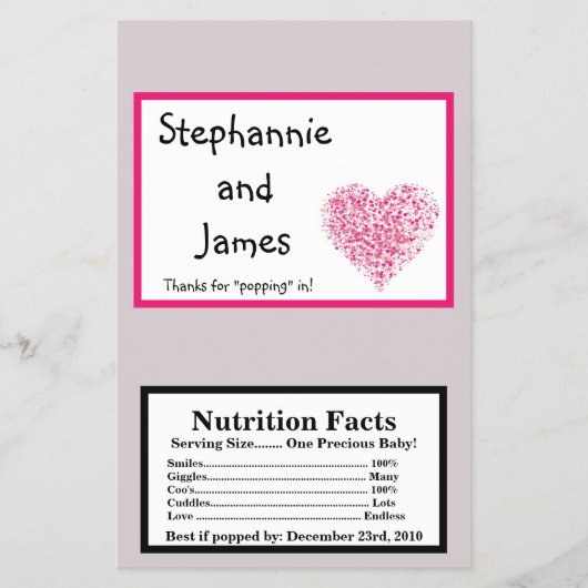 マイクロ波ポップコーンラッパーピンクフローラ花びらフロー チラシ (正面)