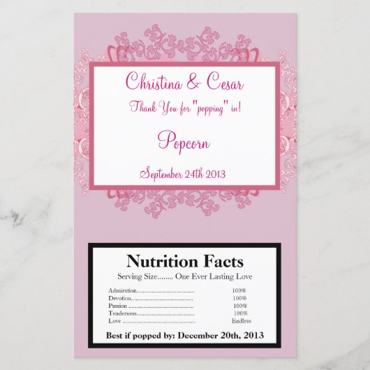 マイクロ波ポップコーンラッパーピンク/パープルスクロ中国のー (正面)