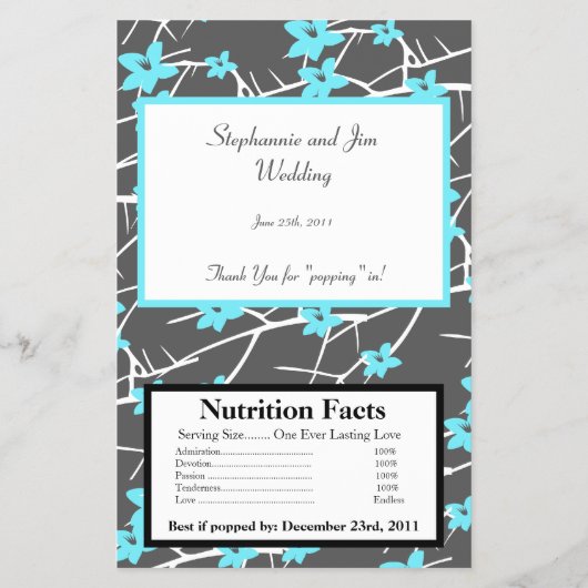 マイクロ波ポップコーンラッパーブルーティーアリゾナ花 チラシ (正面)