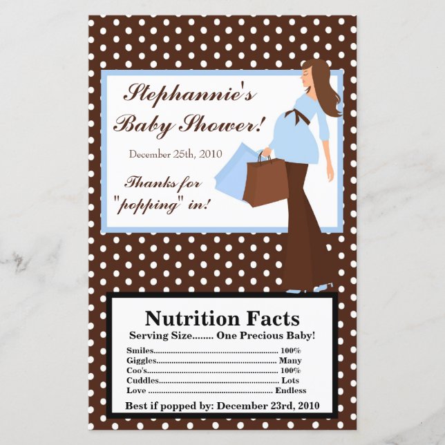 マイクロ波ポップコーンラッパーブルーモダンママ水玉模様 (正面)