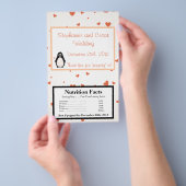 マイクロ波ポップコーンラッパーペンギン愛/ハートPeac チラシ (ハンドル)