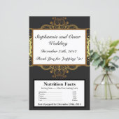 マイクロ波ポップコーンラッパー金ゴールドとブラックダマスク (スタンド正面)