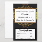 マイクロ波ポップコーンラッパー金ゴールドとブラックダマスク (正面/裏面)