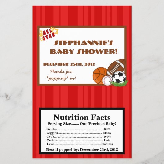 マイクロ波ポップコーンラッパ全星赤 チラシ (正面)