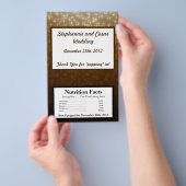 マイクロ波ポップコーンラッパ冬の茶色/星 チラシ (ハンドル)