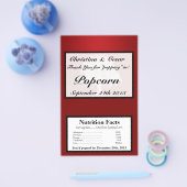 マイクロ波ポップコーンラッパ白い木赤黒Str チラシ (シングル)