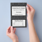 マイクロ波ポップコーンラッパ黒グレーフォーマルゴシック チラシ (ハンドル)