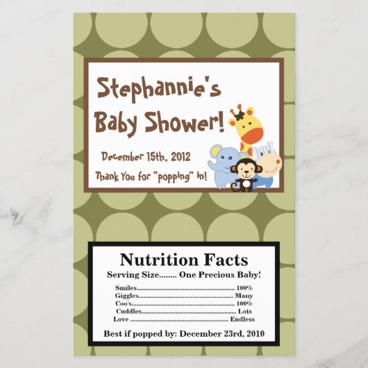 マイクロ波ポップコーンラッピングジャングル遊 チラシ (正面)