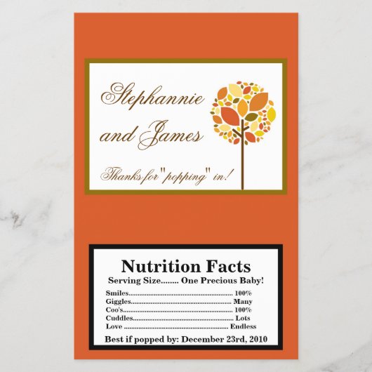 マイクロ波ポップコーンラッモダンパー秋の木秋 チラシ (正面)